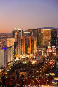 Aerial view of the Strip, Las Vegas, Nevada.